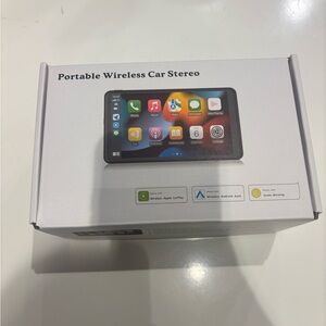 Portable Wireless Car Stereo GPS Navigation - Black